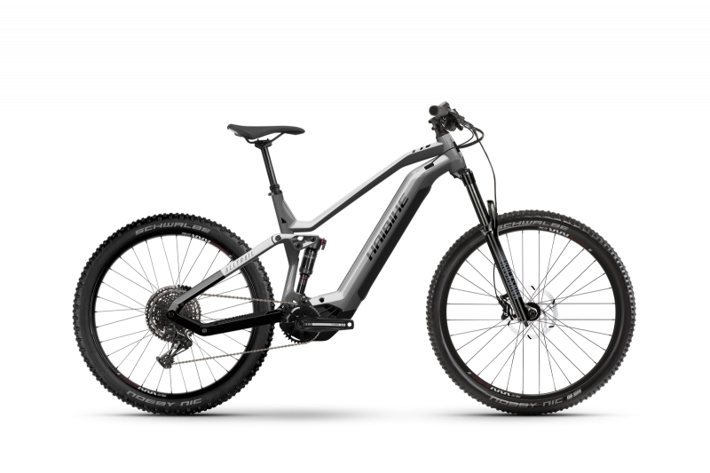 Horské celoodpružené elektrokolo Haibike AllTrail 7 2023 Mullet stříbrná